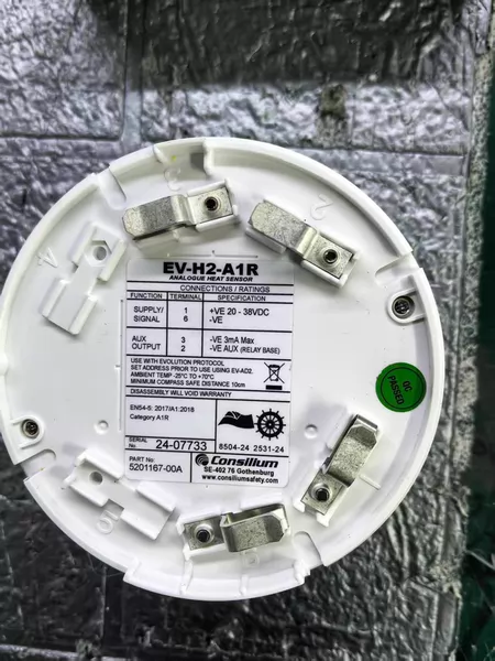 Consilium Fire Alarm Detector Head Model EV-H2-A1R