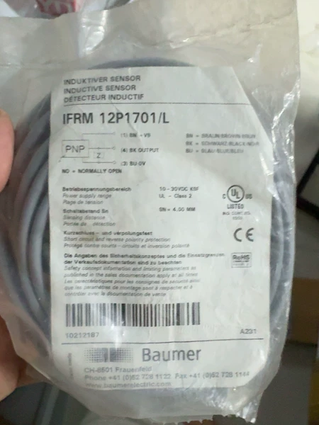 Baumer Proximity Switch Model IFRM 12P1701