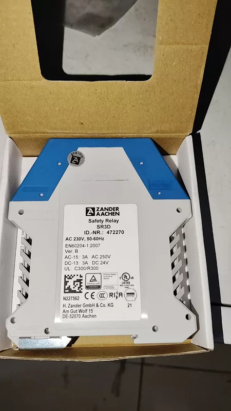 ZANDER AACHEN SR3D Safety Relay Model 4722