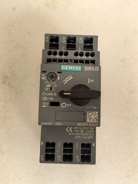 Siemens Motor 3RV2011-0JA20 0.7-1A