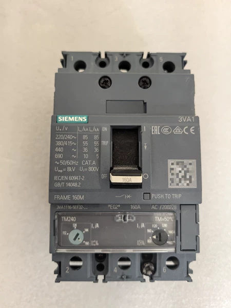 Siemens 3VA1 3VA1116-5EF32-0AA0 Marine Spare Part