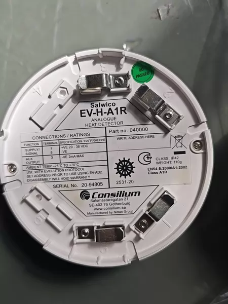 Consilium Smoke Detector EV-H-A1R