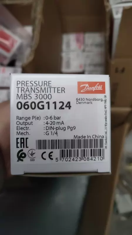 060G1124 MBS3000 Danfoss Pressure Sensor Pressure 0-6