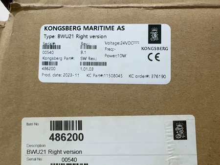 Kongsberg KONGSBERGBWU21 Version Model BWU21 Righ Marine Spare Part
